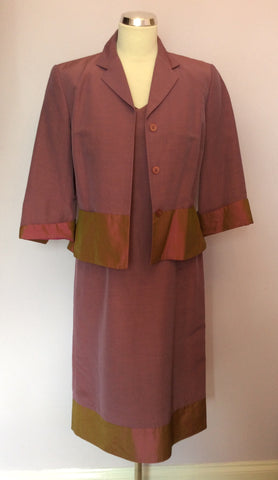 Laura Ashley Deep Dusky Pink Dress & Jacket Suit Size 10 - Whispers Dress Agency - Womens Suits & Tailoring - 3