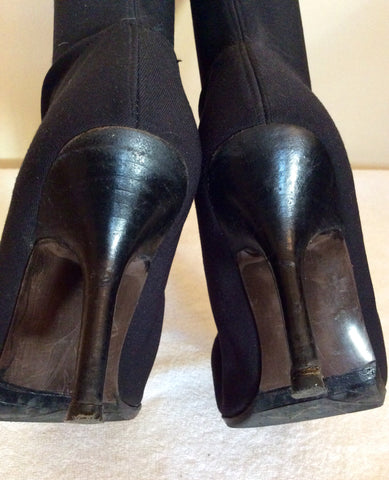 Ted Baker Black Stretch Boots Size 3.5/36 - Whispers Dress Agency - Sold - 3