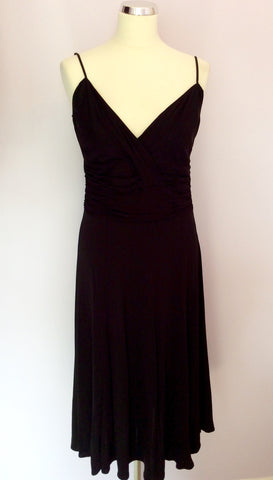 MONSOON BLACK STRAPPY OCCASION DRESS SIZE 12 - Whispers Dress Agency - Womens Dresses - 1