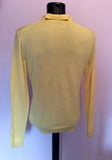 Crombie Yellow Wool Collared Long Sleeve Jumper Size L - Whispers Dress Agency - Mens Knitwear - 2