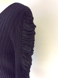 BETTY BARCLAY COLLECTION BLACK RIBBED RUCHED LONG SLEEVE JUMPER SIZE 8 - Whispers Dress Agency - Womens Knitwear - 2