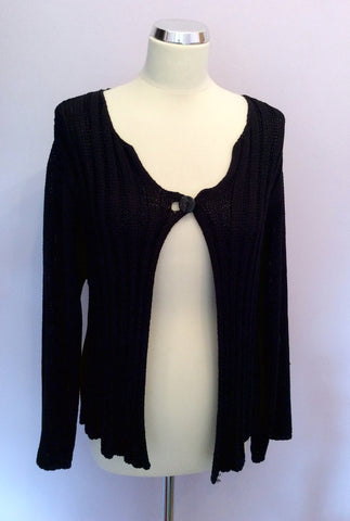 Ischiko Black Cardigan Size 40 UK 12 - Whispers Dress Agency - Womens Knitwear - 1