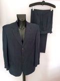Jaeger Dark Blue Linen & Silk Suit Size 40S/ 32W/ 31L - Whispers Dress Agency - Sold - 1