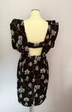 Brand New Marks & Spencer Black Floral Print Dress Size 10 - Whispers Dress Agency - Womens Dresses - 3