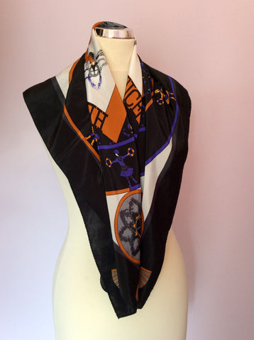 Vintage Silk Feux d'Artifice Fireworks Square Scarf - Whispers Dress Agency - Vintage Accessories - 2