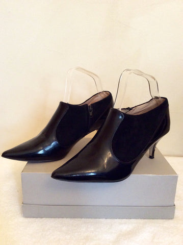Marks & Spencer Autograph Black Patent Leather Shoe Boots Size 5/38 - Whispers Dress Agency - Sold - 2