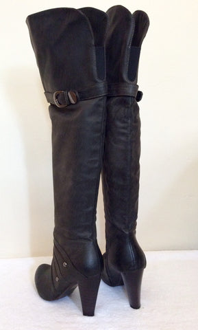 Brand New Moow Dark Grey Over Knee Length Boots Size 6/39 - Whispers Dress Agency - Sold - 3