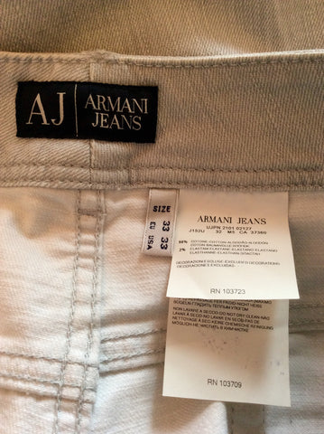 Brand New Armani Light Grey Jeans Size 33 36W/35L - Whispers Dress Agency - Womens Jeans - 4