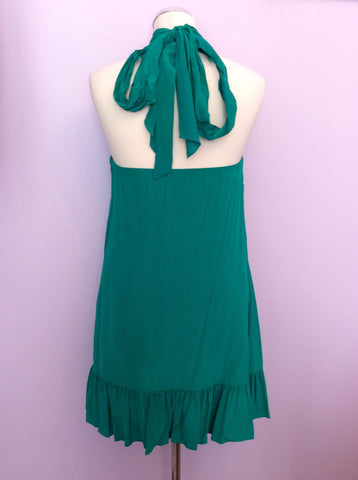 Coast Emerald Green Silk Halterneck Dress Size 8 - Whispers Dress Agency - Womens Special Occasion - 2