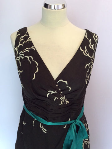 MONSOON BLACK EMBROIDERED SILK & LINED DRESS SIZE 16 - Whispers Dress Agency - Womens Dresses - 2