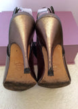 Coast Alexis Pewter Leather Slingback Heels Size 4/37 - Whispers Dress Agency - Womens Heels - 6
