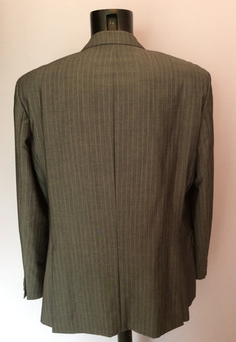 Hugo Boss Grey Pinstripe Wool Suit Size 44/ 38W/ 32L - Whispers Dress Agency - Sold - 3