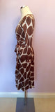 Moschino Cheap And Chic Bronze & Ivory Print Wrap Dress Size 8 - Whispers Dress Agency - Womens Dresses - 3