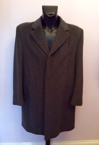 Jaeger Grey Wool & Mink Knee Length Coat Size 46" UK L - Whispers Dress Agency - Mens Coats & Jackets - 1