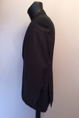 Studio By Jeff Banks Dark Charcoal Grey Pinstripe Wool Suit Size 40/34 Short - Whispers Dress Agency - Mens Suits & Tailoring - 3