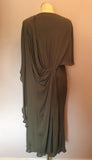 Amanda Wakeley Dark Grey Silk Grecian Style Dress Size 16 - Whispers Dress Agency - Sold - 2