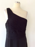 COAST BLACK ONE SHOULDER MAXI DRESS SIZE 16 - Whispers Dress Agency - Womens Dresses - 2