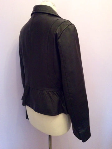 Fenn Wright Manson Black Leather Jacket Size 16 - Whispers Dress Agency - Sold - 5