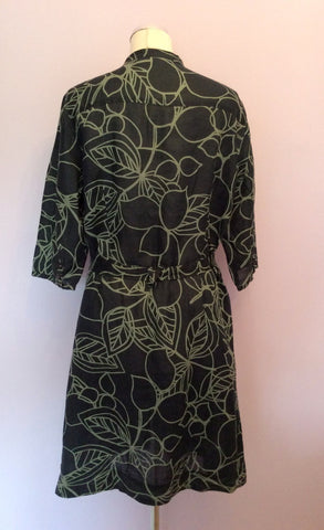 Monsoon Dark Green Print Shirt Dress Size 18 - Whispers Dress Agency - Sold - 2