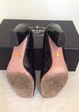 Prada Black Patent Leather Peeptoe Heels Size 3.5/36 - Whispers Dress Agency - Sold - 6