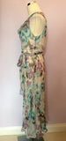 J Taylor Pink, Grey, Turquoise & White Print Silk Dress Size 14 - Whispers Dress Agency - Womens Dresses - 2