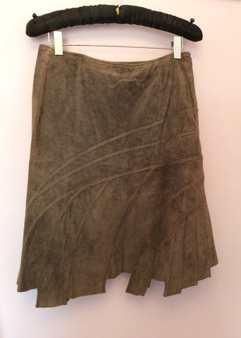 Betty Barclay Brown Suede Skirt Size 8 - Whispers Dress Agency - Womens Skirts - 1