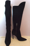 Schutz Black Suede Knee High Boots Size 5/38 - Whispers Dress Agency - Sold - 3