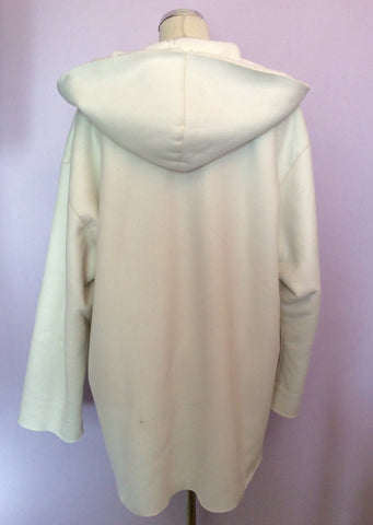 Jaeger Winter White Hooded Jacket Size 14 - Whispers Dress Agency - Womens Coats & Jackets - 2