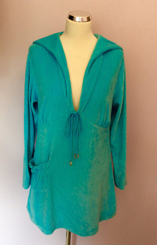 Ted Baker Aqua Velour Cover Up / Top Size 4 Approx M/L - Whispers Dress Agency - Womens Swim & Beachwear - 1