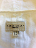 KAREN MILLEN WHITE COTTON & GOLD EMBROIDERED BUTTERFLY TOP & SKIRT SIZE 10 - Whispers Dress Agency - Womens Dresses - 5