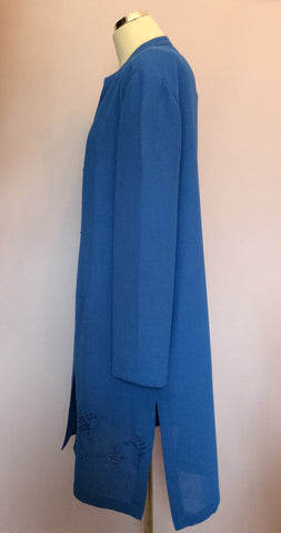 Jacques Vert Blue, Top, Trousers & Long Jacket Suit Size 22 - Whispers Dress Agency - Sold - 3