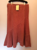 Brand New Laura Ashley Pink Corduroy Calf Length Skirt Size 14 - Whispers Dress Agency - Sold - 2