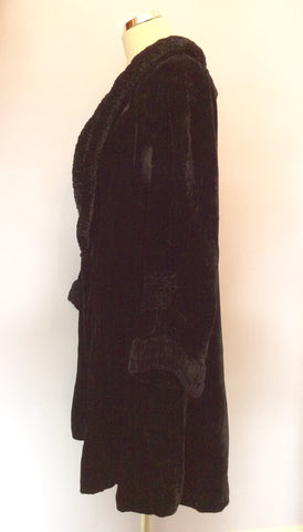 BLACK VELVET OCCASION EVENING COAT SIZE 14/16 - Whispers Dress Agency - Sold - 3