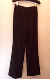 Escada Black Pinstripe Wool Trouser Suit Size 34 UK 6 - Whispers Dress Agency - Sold - 8