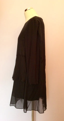 Brand New Phase Eight Black Silk Tiered Top Size 18 - Whispers Dress Agency - Sold - 2