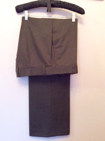 Ted Baker Grey & Purple Pinstripe Trousers Size 34 - Whispers Dress Agency - Sold - 1