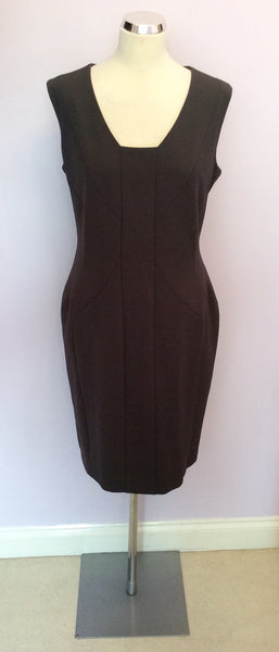 Brand New Pied A Terre Dark Grey Panel Trim Dress Size 16 - Whispers Dress Agency - Womens Dresses - 1