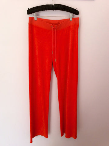 Juicy Couture Orange Velour Tracksuit Bottoms Size M - Whispers Dress Agency - Sold - 1
