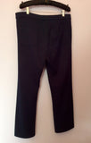 Jaeger Navy Blue Trousers Size 14 Fit 16 - Whispers Dress Agency - Sold - 4