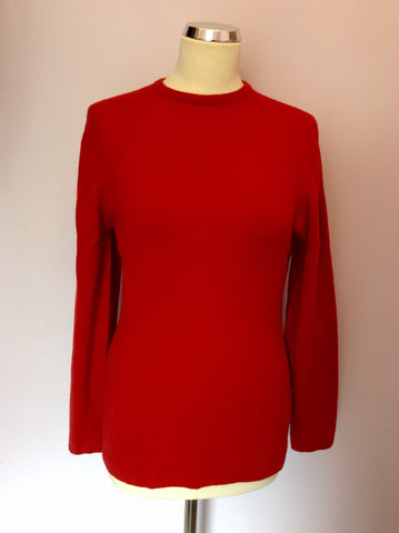 Vintage Jaeger Red Lambswool Detachable Collar Jumper Size 34" UK S/M - Whispers Dress Agency - Sold - 2