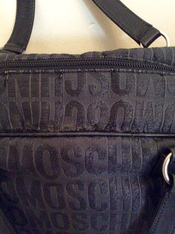 Moschino Dark Grey & Black Monogram Shoulder / Handbag - Whispers Dress Agency - Sold - 3