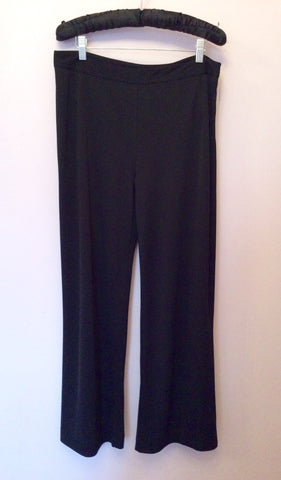Laura Ashley Black Jersey Trousers Size L - Whispers Dress Agency - Womens Trousers - 1