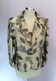 Presen De Luxe Champagne & Black Embroidered Silk Jacket, Top & Long Skirt Suit Size 14/16 - Whispers Dress Agency - Sold - 2