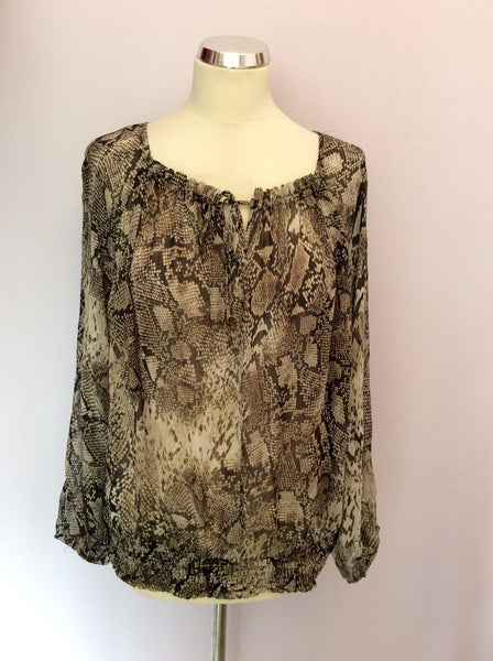 STAR BY JULIEN MACDONALD SNAKESKIN BLOUSE SIZE 16 - Whispers Dress Agency - Womens Shirts & Blouses - 1