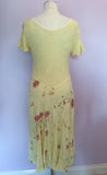 Ghost Yellow Embroidered Floral Dress Size M (UK 10/12) - Whispers Dress Agency - Sold - 3