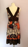 BRAND NEW MARKS & SPENCER AUTOGRAPH CORAL MIX PRINT DRESS SIZE 12 - Whispers Dress Agency - Womens Dresses - 2
