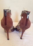Jimmy Choo Bronze,Snakeskin & Dusky Pink Leather & Suede Sandals Size 4.5/37.5 - Whispers Dress Agency - Sold - 4