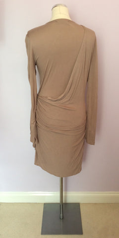 Religion Fawn / Blush Wrap Dress Size 12 - Whispers Dress Agency - Sold - 4