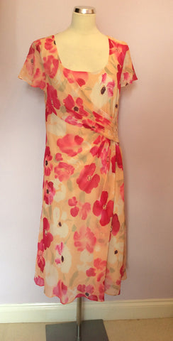 Fenn Wright Manson Floral Print Silk Dress Size 14 - Whispers Dress Agency - Sold - 1