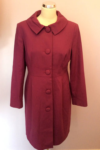 Marks & Spencer Magenta Cotton Coat Size 12 - Whispers Dress Agency - Sold - 1